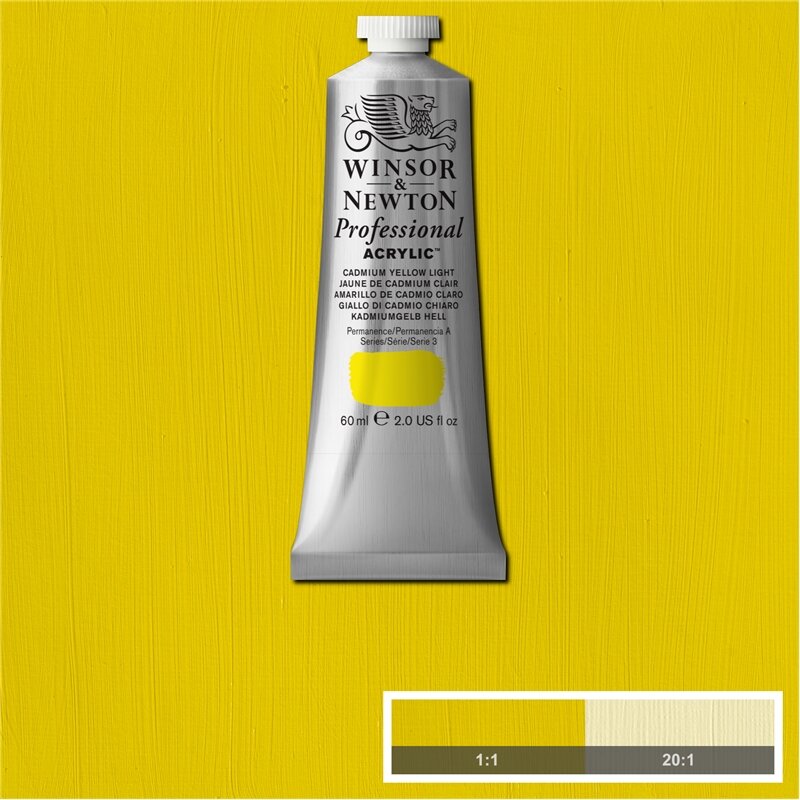 Cadmium Yellow Light Professional Acrylic Winsor &amp; Newton 60 ml Kleur 113
