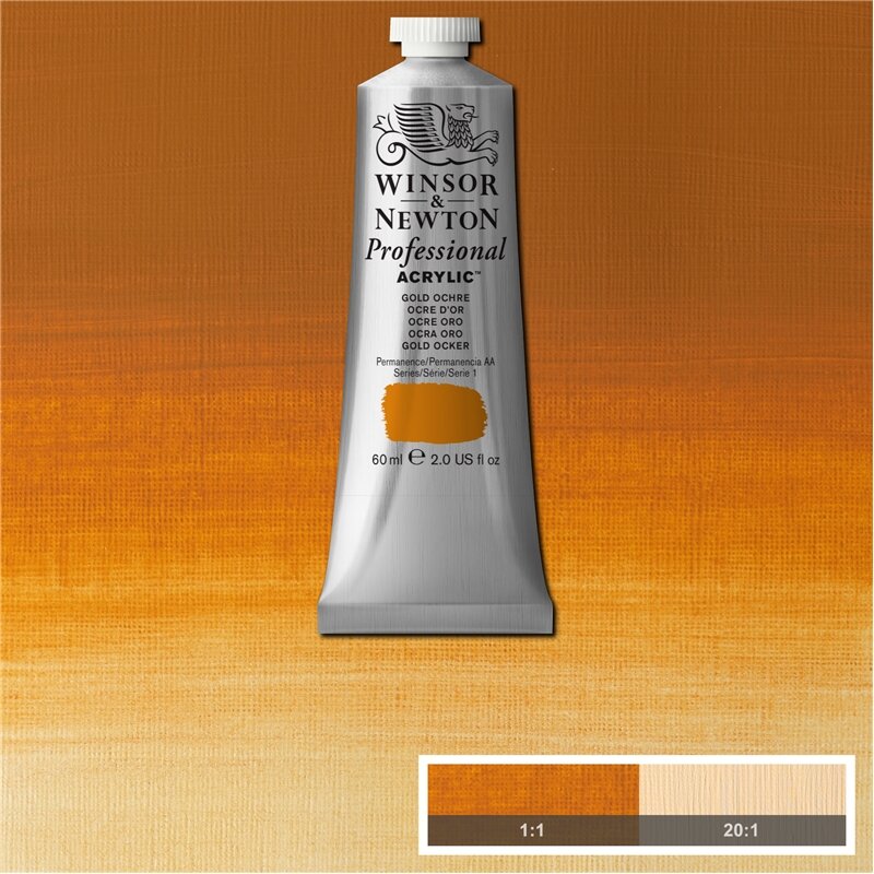 Gold Ochre Professional Acrylic Winsor &amp; Newton 60 ml Kleur 285