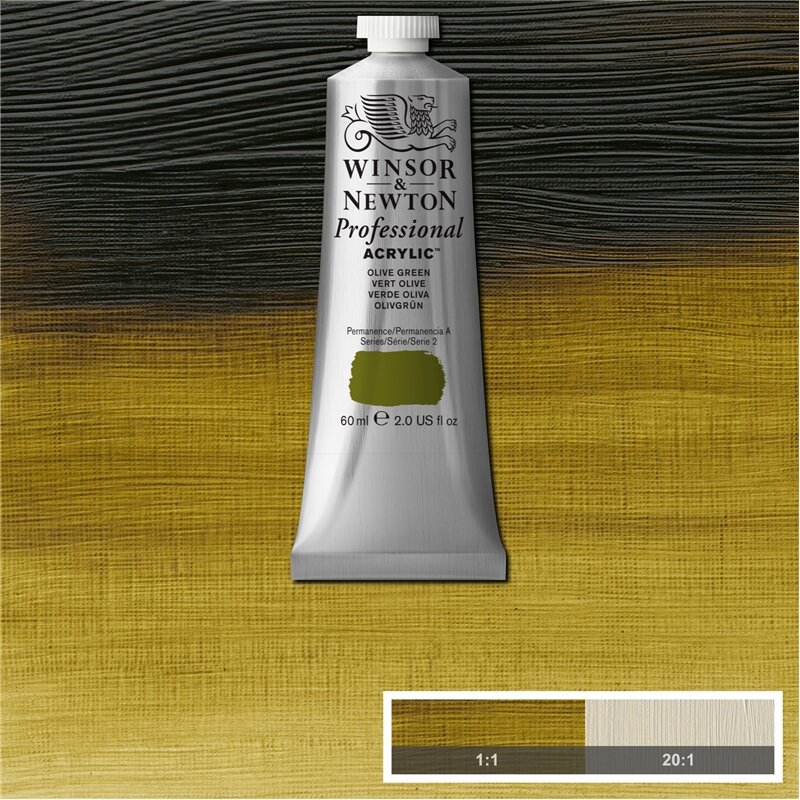 Olive Green Professional Acrylic Winsor &amp; Newton 60 ml Kleur 447