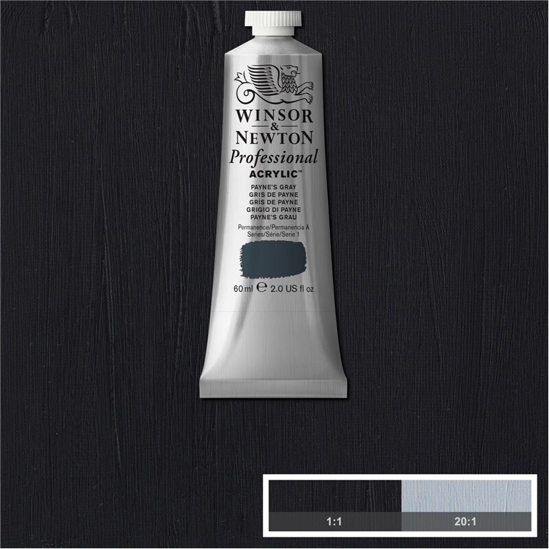 Payne's Gray Professional Acrylic Winsor &amp; Newton 60 ml Kleur 465
