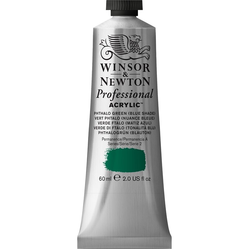 Phthalo Green [Blue Shade] Professional Acrylic Winsor &amp; Newton 60 ml Kleur 522