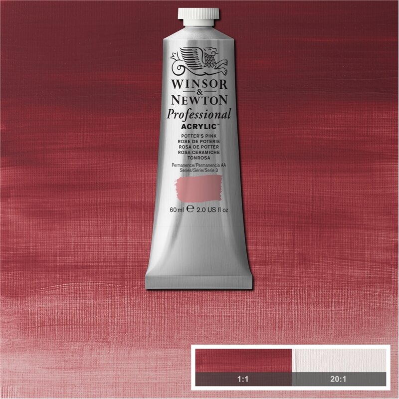 Potters Pink Professional Acrylic Winsor &amp; Newton 60 ml Kleur 537