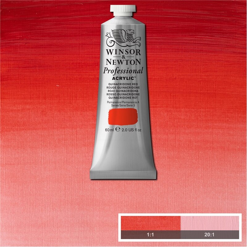 Quinacridone Red Professional Acrylic Winsor &amp; Newton 60 ml Kleur 548