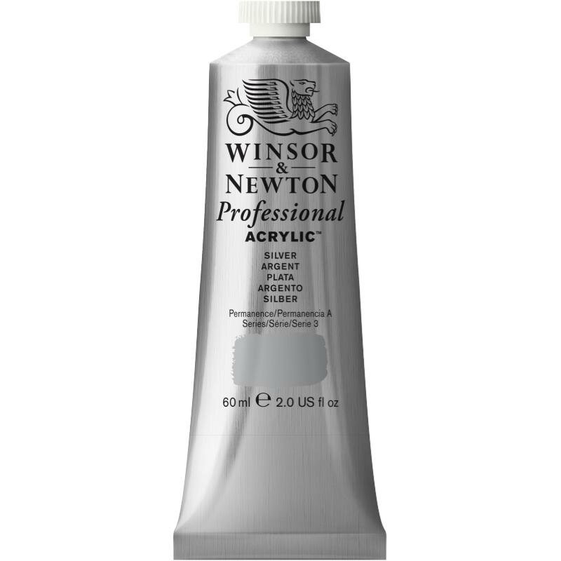 Silver Professional Acrylic Winsor &amp; Newton 60 ml Kleur 617