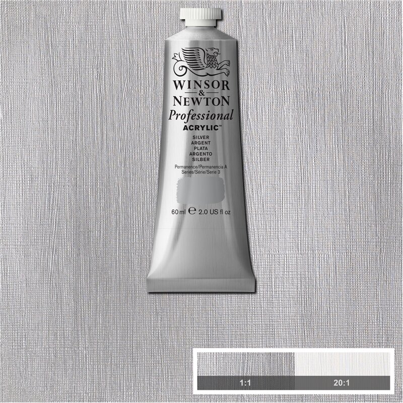Silver Professional Acrylic Winsor &amp; Newton 60 ml Kleur 617