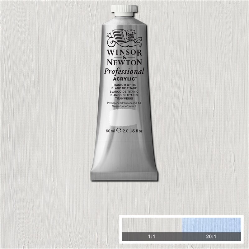 Titanium White Professional Acrylic Winsor &amp; Newton 60 ml Kleur 644