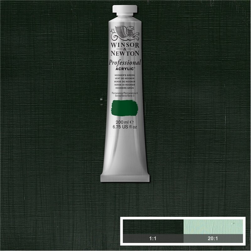 Hooker's Green Professional Acrylic Winsor &amp; Newton 200 ml Kleur 311