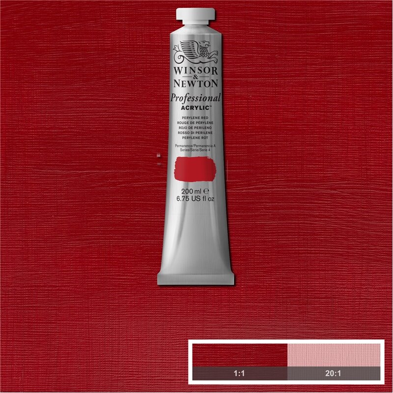 Perylene Red Professional Acrylic Winsor &amp; Newton 200 ml Kleur 464