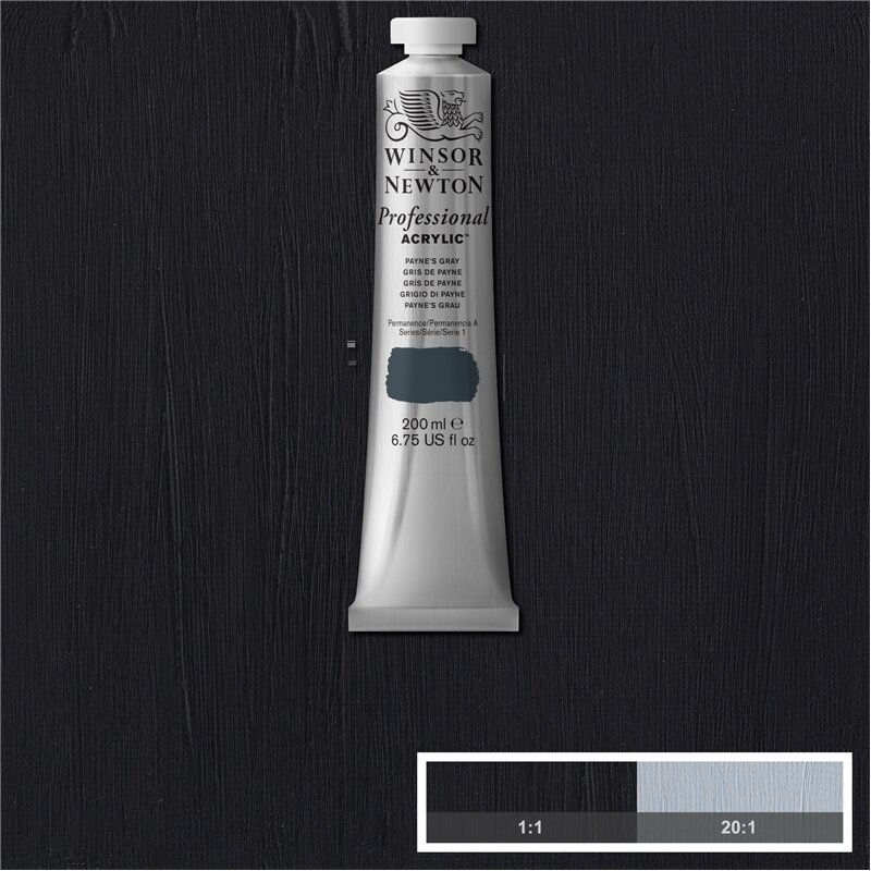 Payne's Gray Professional Acrylic Winsor &amp; Newton 200 ml Kleur 465