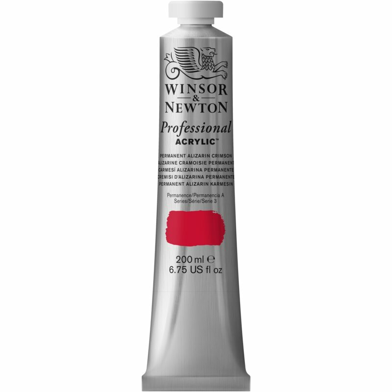 Permanent Alizarin Crimson Professional Acrylic Winsor &amp; Newton 200 ml Kleur 466