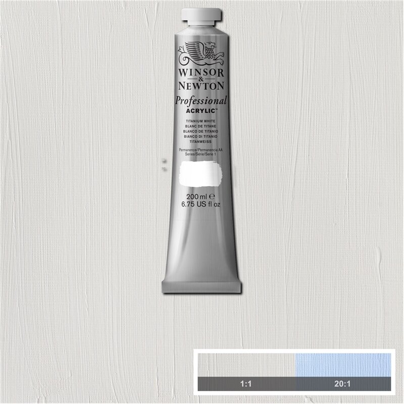 Titanium White Professional Acrylic Winsor &amp; Newton 200 ml Kleur 644