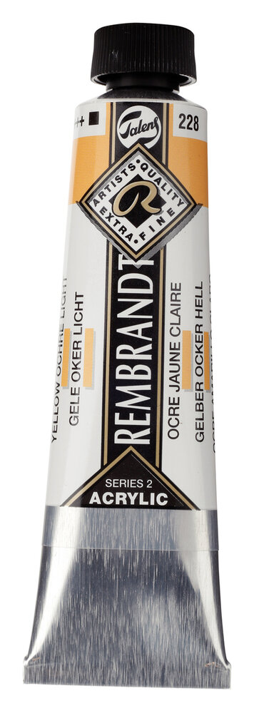 Gele Oker Licht Rembrandt Acrylverf Talens 40 ML Kleur 228