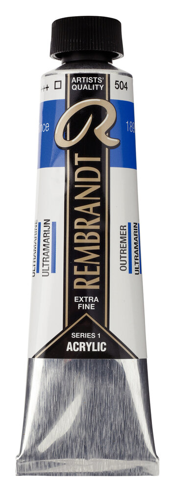 Ultramarijn Rembrandt Acrylverf Talens 40 ML Kleur 504