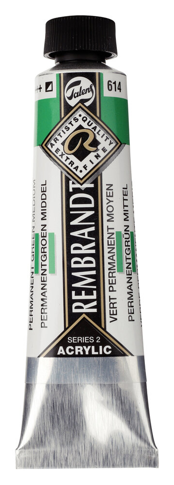Permanentgroen Middel Rembrandt Acrylverf Talens 40 ML Kleur 614