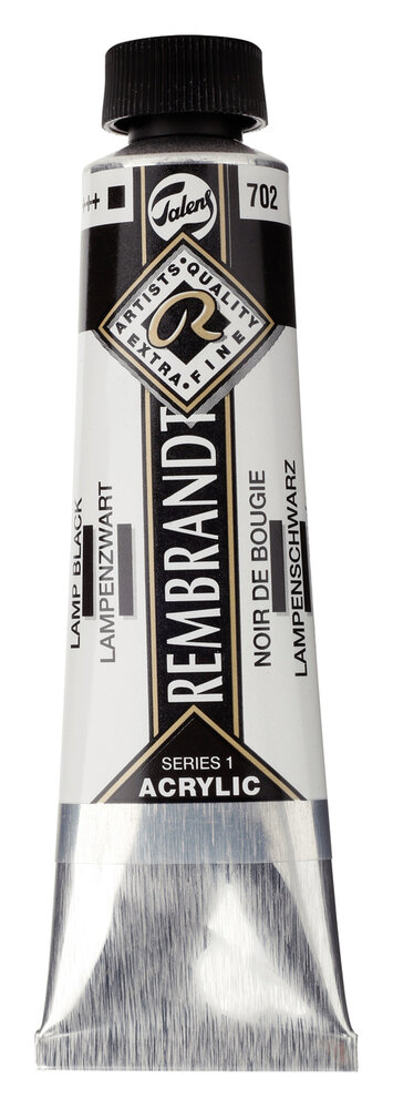 Lampenzwart Rembrandt Acrylverf Talens 40 ML Kleur 702