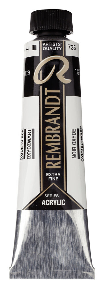 Oxydzwart Rembrandt Acrylverf Talens 40 ML Kleur 735