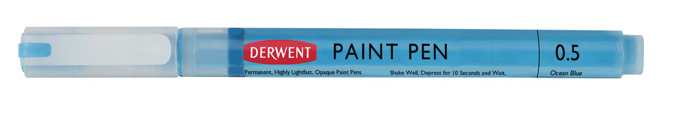Ocean Blue Paint Pen van Derwent Kleur 532 op = op