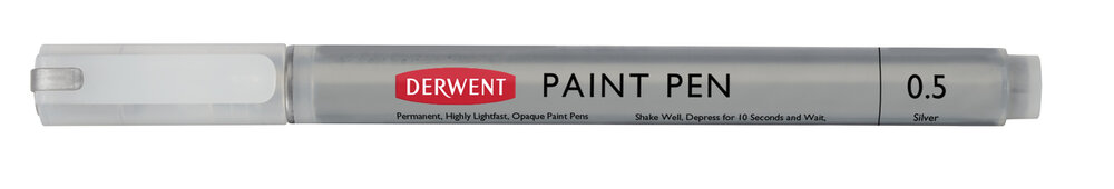 Silver Paint Pen van Derwent Kleur 541 (Op = Op)