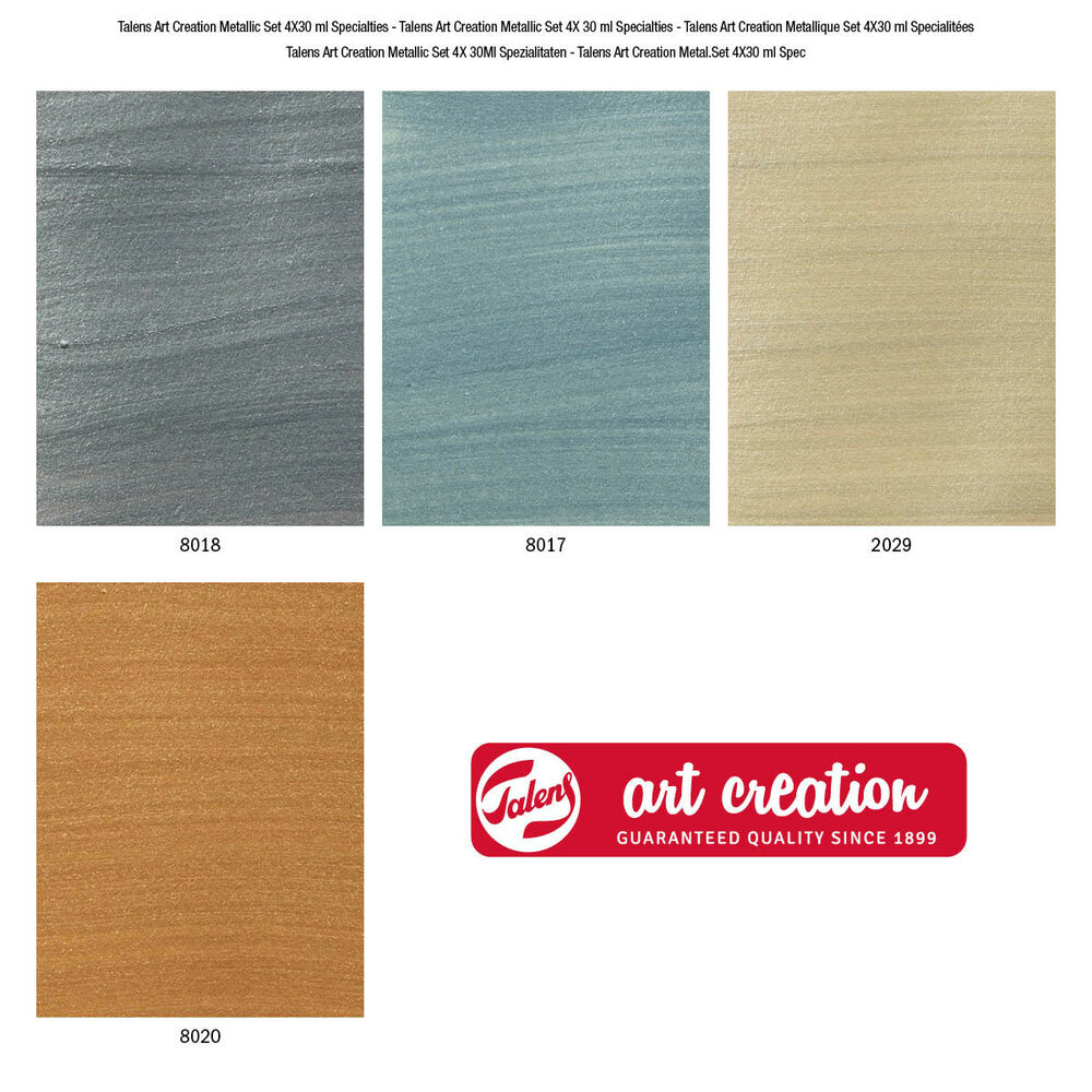 Specialties kleuren set Art Creation Metallic acrylverf 4 x 30 ML