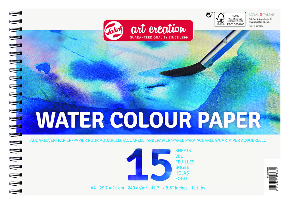 Art Creation Aquarelpapier 15 vellen 240 gram A4