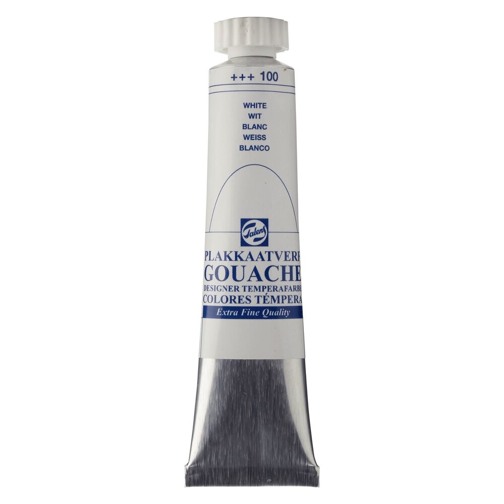 Plakkaatverf Wit Extra fijn (Gouache Extra fine) Royal Talens 20 ML Kleur 100