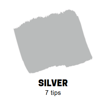 Silver Conische punt Posca Acrylverf Marker PC5M Kleur 26