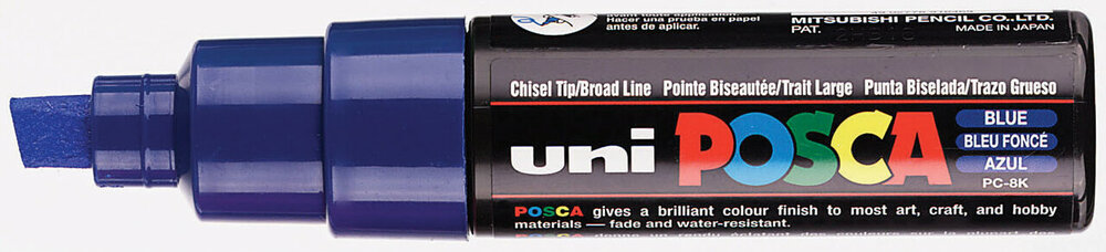 Blue Conische punt Posca Acrylverf Marker PC7M Kleur 33