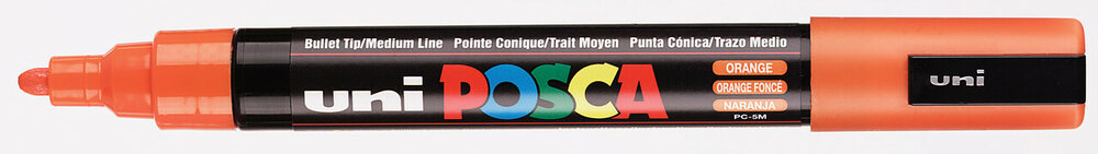 (Dark) Orange Conische punt Posca Acrylverf Marker PC5M Kleur 4