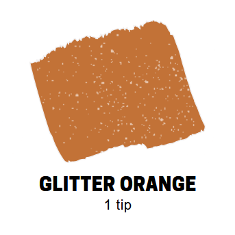 Glitter Orange Conische punt Posca Acrylverf Marker PC3ML Kleur L4