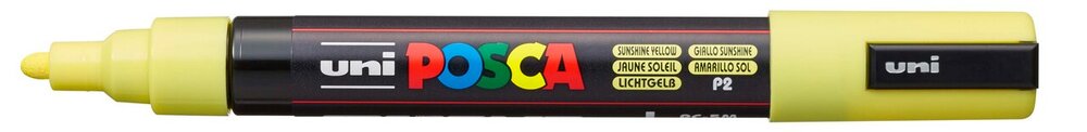 Sunshine Yellow Conische punt Posca Acrylverf Marker PC5M Kleur P2