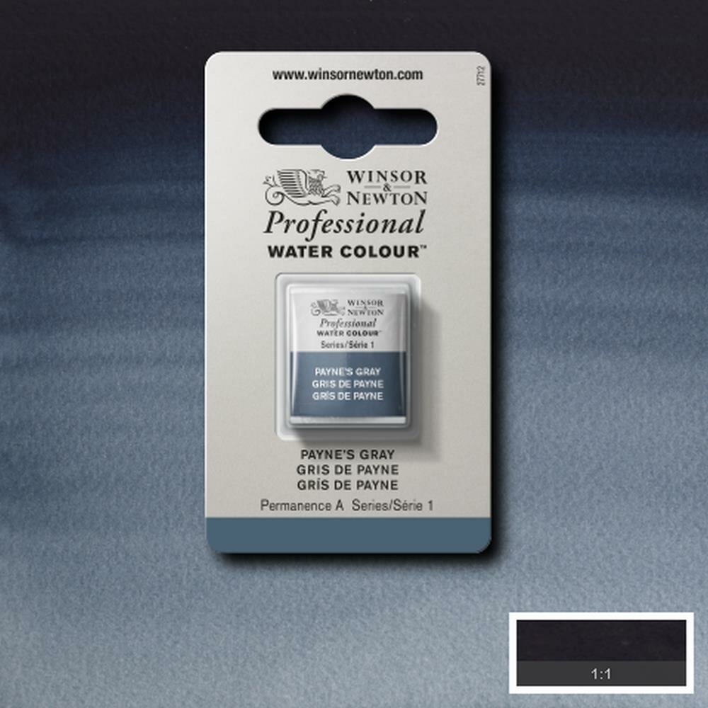 Payne's Gray Serie 1 Professional Watercolour Half Napje van Winsor &amp; Newton Kleur 465