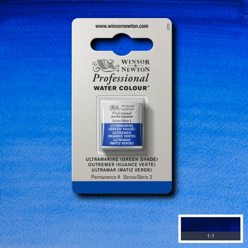 Ultramarine (Green Shade) Serie 2 Professional Watercolour Half Napje van Winsor &amp; Newton Kleur 667