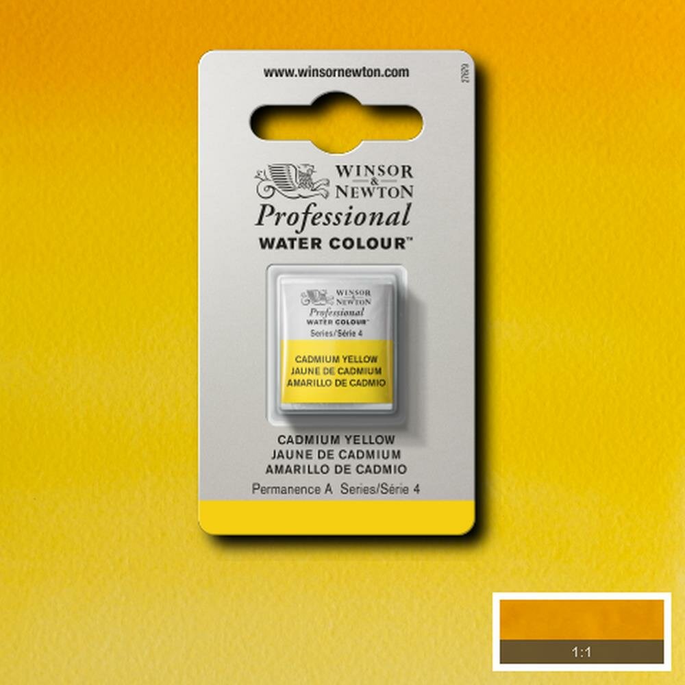 Cadmium Yellow Serie 4 Artists' Watercolour Half Napje van Winsor &amp; Newton Kleur 108