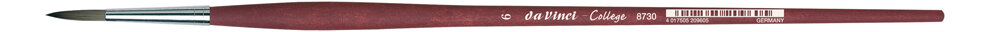 Nr 6 da Vinci College Rondpenseel voor Acrylverf met lange steel Serie 8730