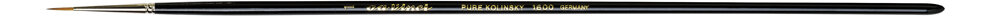 Nr 0 da Vinci Pure Kolinsky Rondpenseel voor Olieverf met lange steel Serie 1600