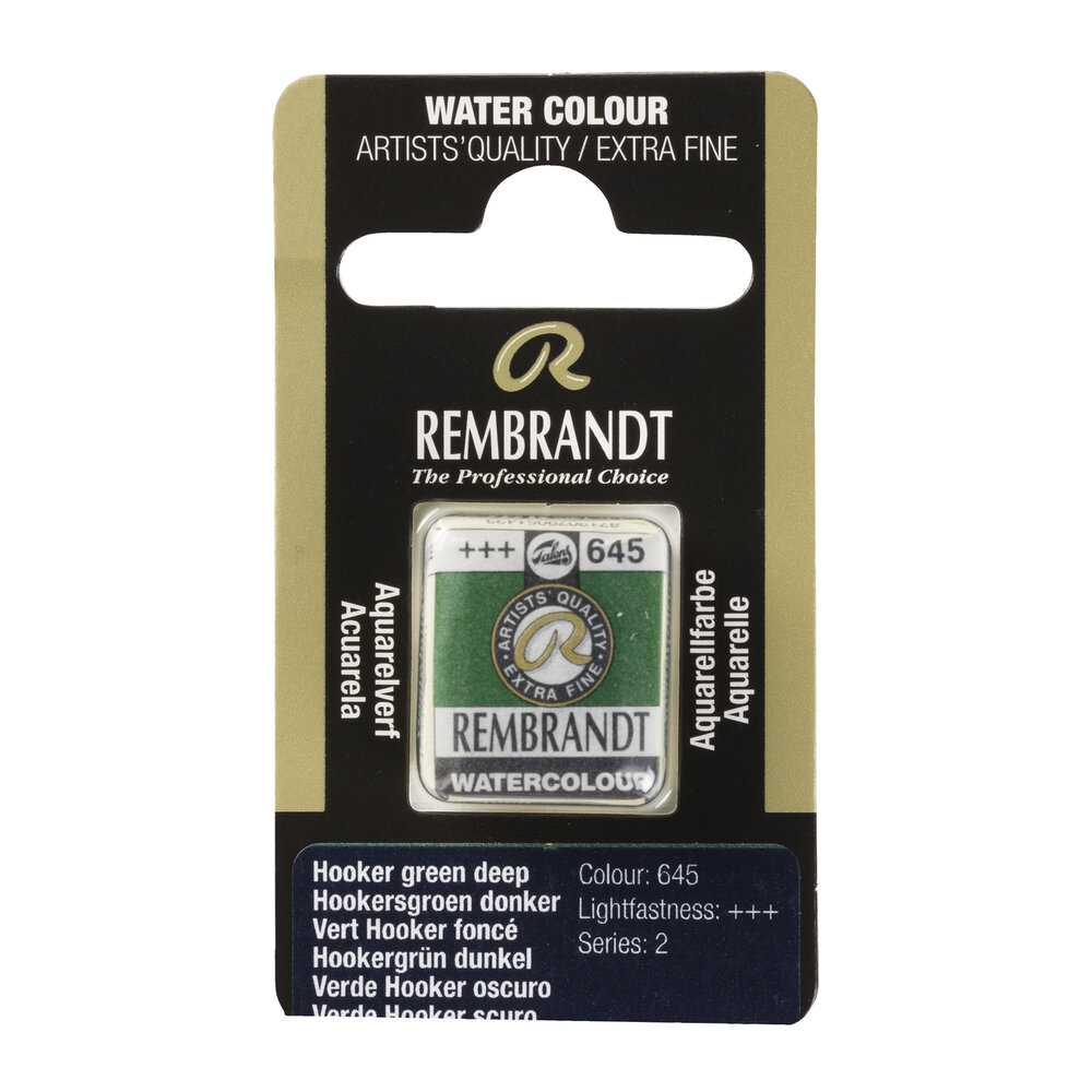 Hookersgroen Donker (S 2) Rembrandt Aquarelverf Napje Kleur 645