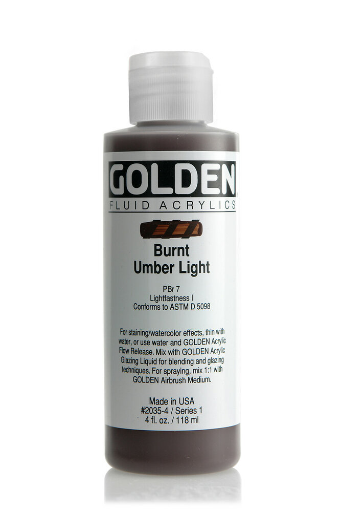 Omber Gebrand Licht Golden Fluid Acrylverf Flacon 118 ML Serie 1 Kleur 2035