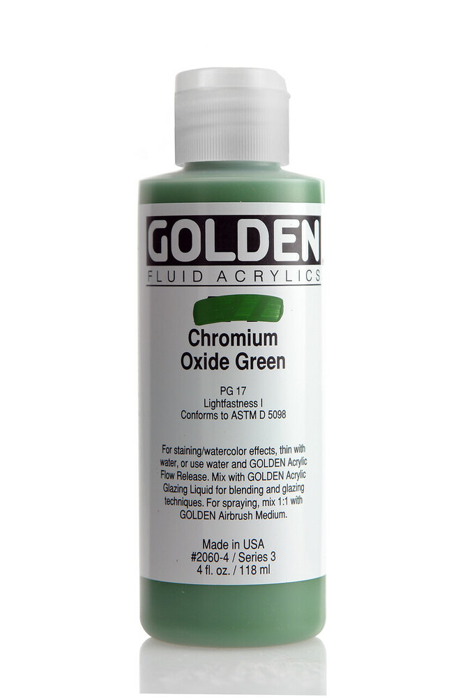 Chroomoxydgroen Golden Fluid Acrylverf Flacon 118 ML Serie 3 Kleur 2060
