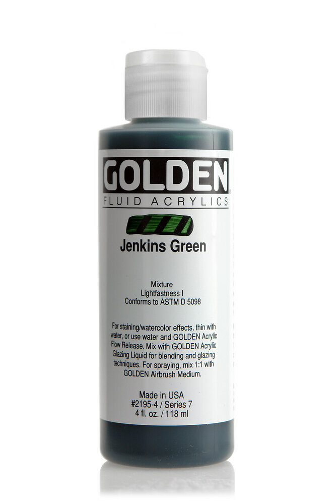 Jenkinsgroen Golden Fluid Acrylverf Flacon 118 ML Serie 7 Kleur 2195