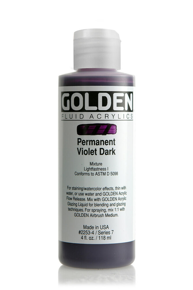 Permanentviolet Donker Golden Fluid Acrylverf Flacon 118 ML Serie 7 Kleur 2253