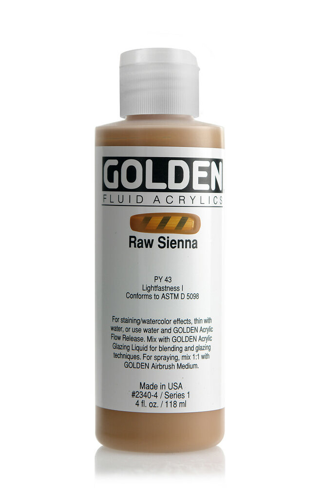 Sienna Naturel Golden Fluid Acrylverf Flacon 118 ML Serie 1 Kleur 2340