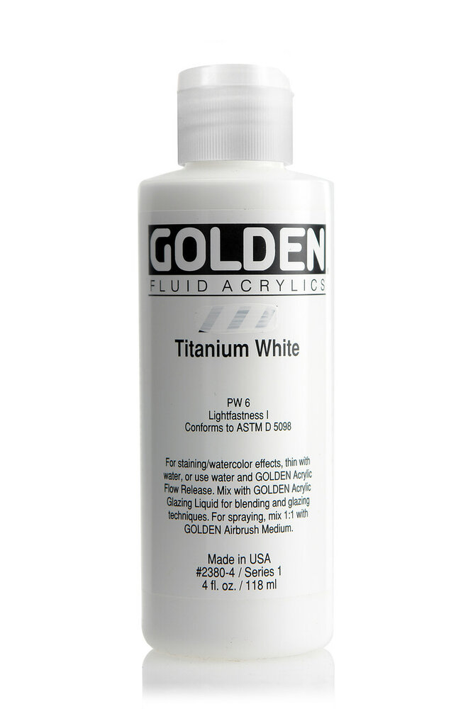 Titaanwit Golden Fluid Acrylverf Flacon 118 ML Serie 1 Kleur 2380