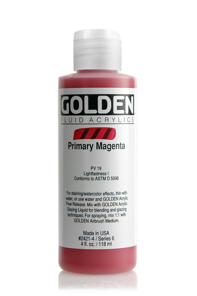 Primair Magenta Golden Fluid Acrylverf Flacon 118 ML Serie 6 Kleur 2421