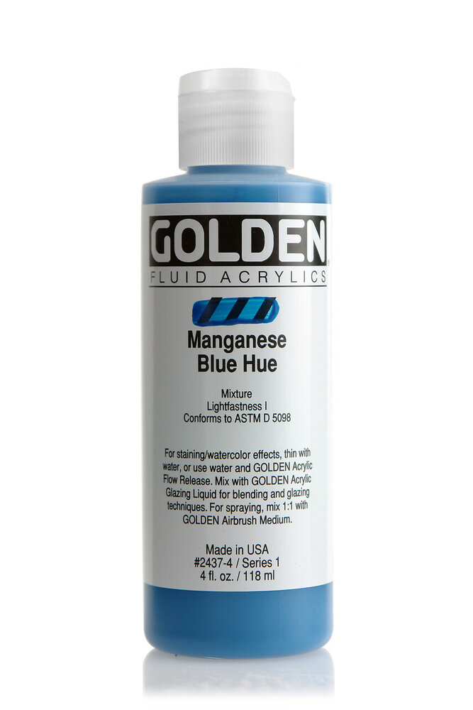 (Historisch) - Mangaanblauw Imit. Golden Fluid Acrylverf Flacon 118 ML Serie 1 - H Kleur 2437
