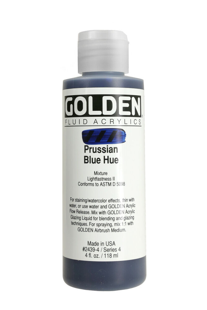 (Historisch) - Pruissisch Blauw Imit. Golden Fluid Acrylverf Flacon 118 ML Serie 4 - H Kleur 2439