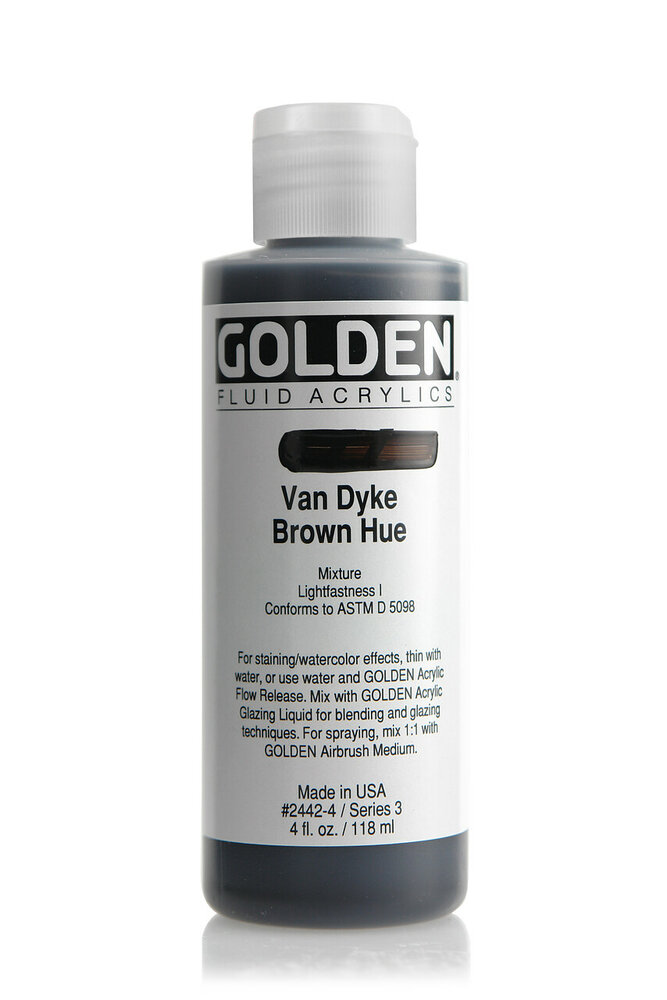 (Historisch) - Vandijck Bruin Imit. Golden Fluid Acrylverf Flacon 118 ML Serie 3 - H Kleur 2442
