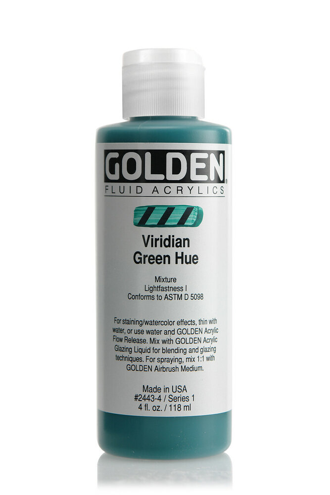(Historisch) - Viridiaansgroen Imit. Golden Fluid Acrylverf Flacon 118 ML Serie 1 - H Kleur 2443