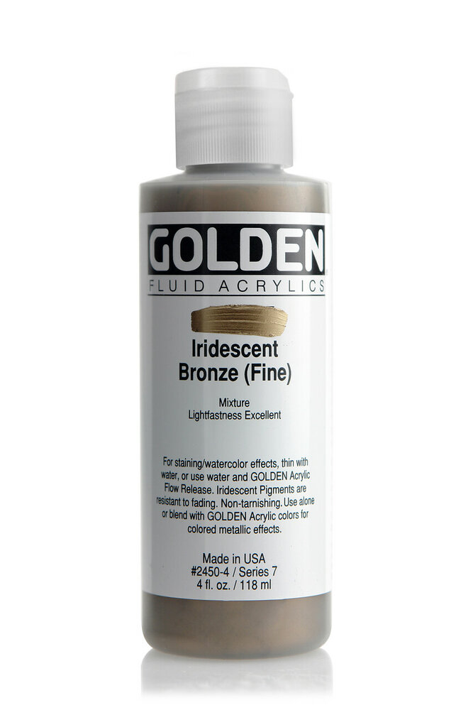 Iridescent Brons (fijn) Golden Fluid Acrylverf Flacon 118 ML Serie 7 Kleur 2450