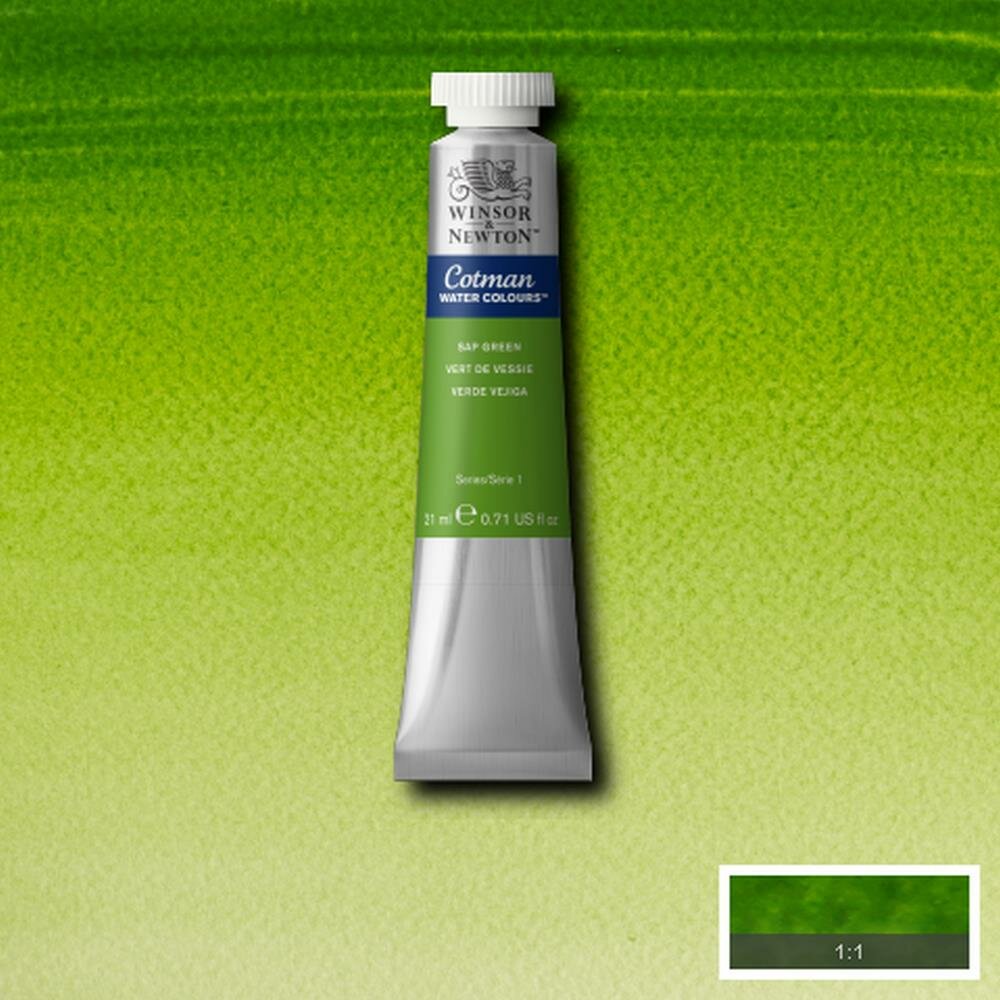 Sap Green Cotman Water Colour / Aquarelverf van Winsor &amp; Newton 21 ML Kleur 599