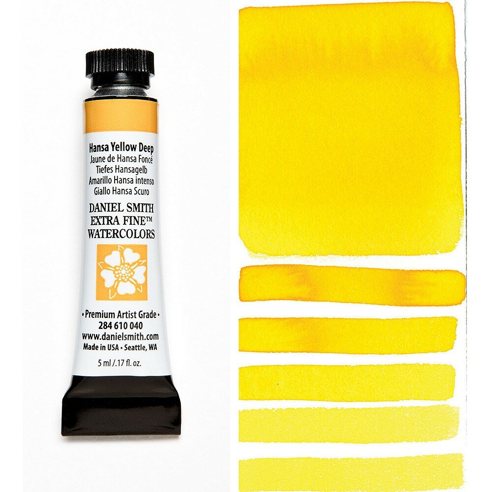 Hansa Yellow Deep (S1) Aquarelverf Daniel Smith (Extra fine Watercolour) 5 ML Kleur 040